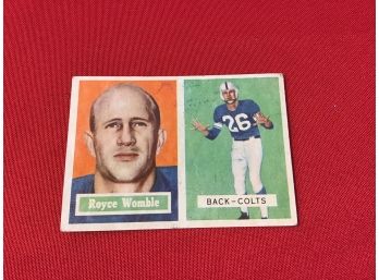 Royce Womble Football Card