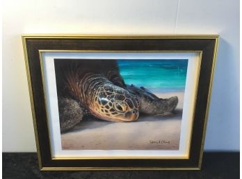 Signed Patrick Ching Turtle Painting