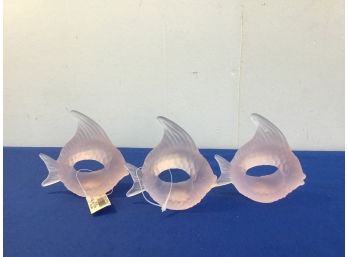 Audrey Glass Fish In Original Boxes