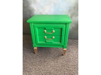 Mid Century Vibrant Green Side Table