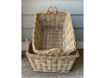 2 Quality Handled Quality Baskets