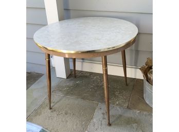 Round Mid Century Modern  Formica Top Table