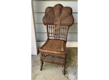 Antique Heywood Wakefield Wicker Chair