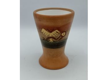 Hand Painted Pottery Cup