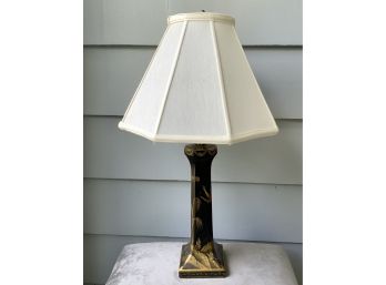 Black & Gold Handpainted  Lamp