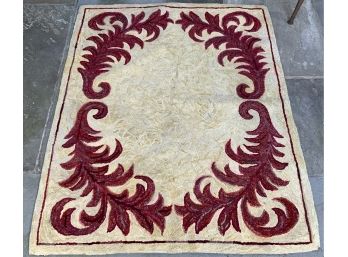 Paisley Wool Rug Hand Dyes  Circa 1960's