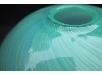 Amazing MURANO Green Swirl MID CENTURY MODERN Glass Vase