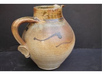 Amazing & Significant MID CENTURY MODERN Glazed Earthenware Jug Pitcher Marked AC 72