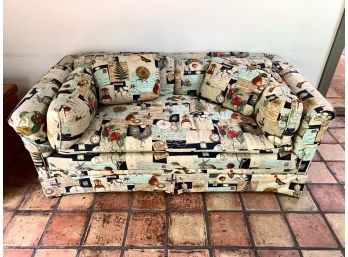 Colorful Fabric Love Seat