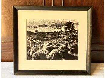 Stunning Signed Etching By Angela Blattner