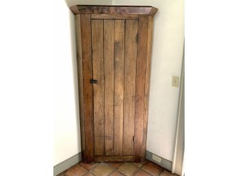 Antique Four Shelf Wooden Corner Cabinet