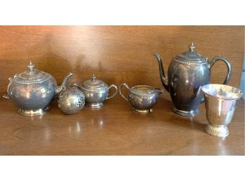 Lot Of Six Oneida Silver Plate Table Items