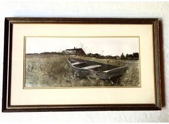 Vintage Rural Shoreline Scene Print