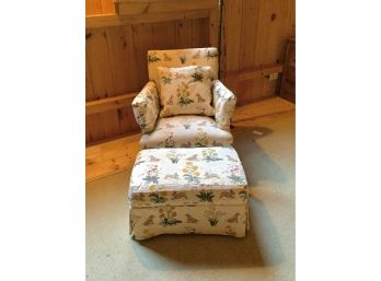 Cloth Chair With Foot Rest