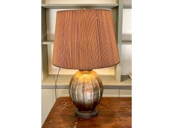 Vintage Hammered Copper Table Lamp