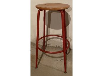 Metal And Wood Stool