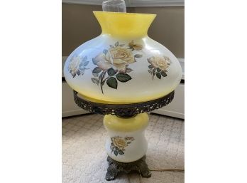 Yellow Paint Decorated Lamp