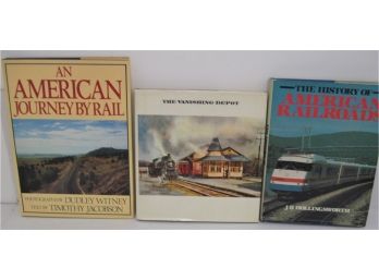 Group Of 3 American Railroad Related Hardcover Books