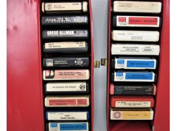 LOT OF VINTAGE 8 TRACK TAPES IN CASES BEATLES STONES HENDRIX