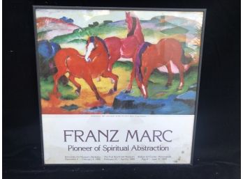 'The Red Horses, 1911 Framed Print By Franz Marc, Pioneer Of Spiritual Abstraction