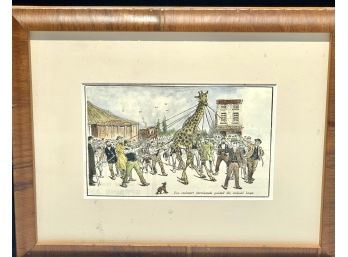 'Ten Stalwart Farmlands Guided The Animal Home' Framed Print