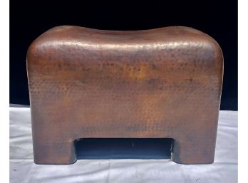 Hammered Copper Buddhist Bench By Minimalist Artist, Robert Kuo