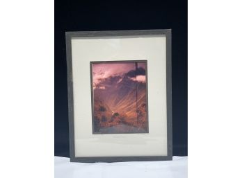 Framed Photograph Of 'Sacred Valley In Urubamba-Peru Signed In Pencil By Artist On Frame