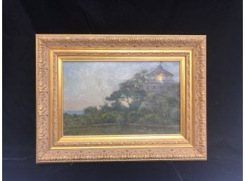 Signed Oil On Canvas Painting Signed By Artist In Gilt Frame