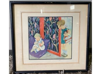 Framed, Matted Print, Signed Bokhorst