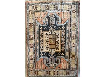 Hand-knotted Wool Rug Is 5.7ft X 8ft