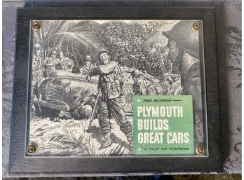 Framed Plymouth  Ad