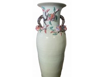 Grand Vase With Applied Buds And Branches