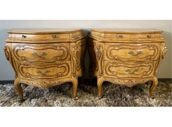 Pair Of Bombe Bedside Chest Of Drawers