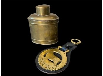 Brass Canteen & Spaniel Medal