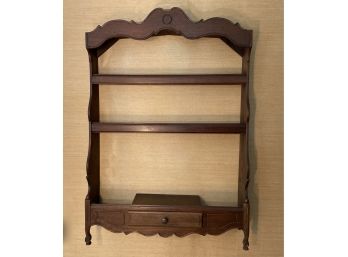 Wall Display Shelf With Single Small Drawer