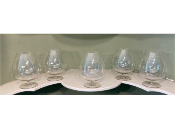 Five Balloon Snifter Glass Stems