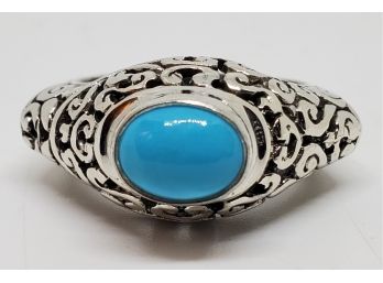 Bali Arizona Sleeping Beauty Turquoise Ring In Sterling