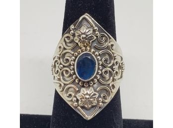 Neon Apatite Ring In Platinum Over Sterling