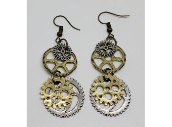 Steampunk Novelty Gear Earrings