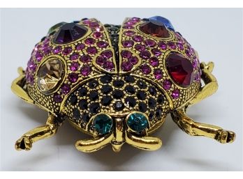 Austrian Crystal & Glass Beetle Broach