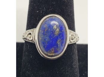 Bali Lapis Ring In Sterling Silver