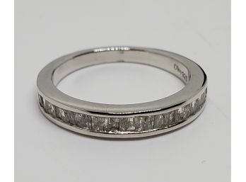 Diamond Band Ring In Platinum Over Sterling