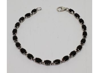 Beautiful Shungite Bracelet In Platinum Over Sterling