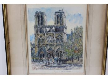 Paris - Notre Dame Watercolor