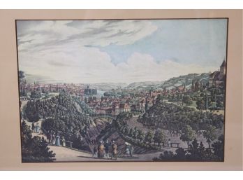 Vintage Print Of Prague - City View