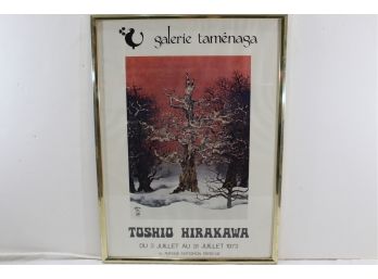 1973 Toshio Hirakawa Exhibition Poster - Paris