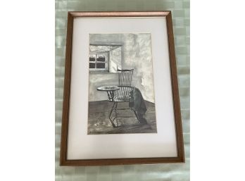 Andrew Wyeth Professionally Framed And Matted Signed Print Entitled Early October