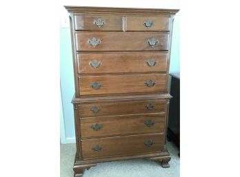 Tall Solid Mahogany 8 Drawer Dresser Chest On Chest By Kling Factories Mayville NY