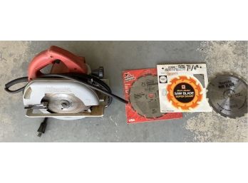 Milwaukee Circular Saw With Three New Blades