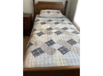 Vintage Twin Bed (Two Of Two) Includes Mattress And Bedding As Shown